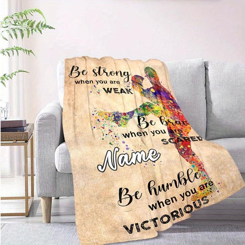 Player Customize Your Name Blanket Used For Chair Office Sofa Bed Camping Soft And Warm Giving Friends And Relatives Birthday Gifts Graduation Gifts
