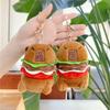 Capybara Hamburger Plüschtier Niedliche Anime Flauschige Puppe Weiches Simulations-Weihnachtsgeschenk für Kinder Mädchen