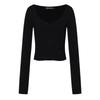 MO&Co. Autumn Slim-Fit Sweetheart V-Neck Knit Top