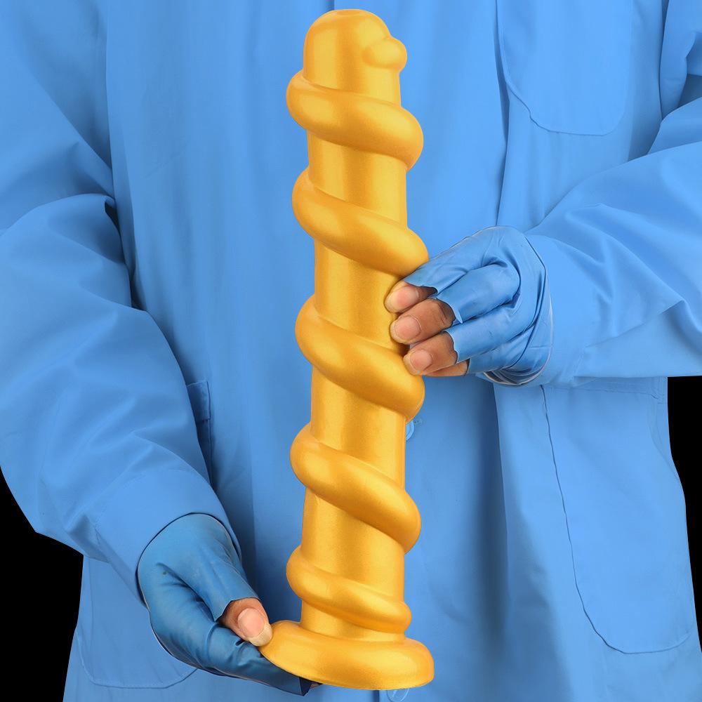 Golden Silicone Oversized Long Thread Masturbation Chrysanthemum Anus Anal Plug for Men and Women  Large Expansion Device for Anal Sex Products