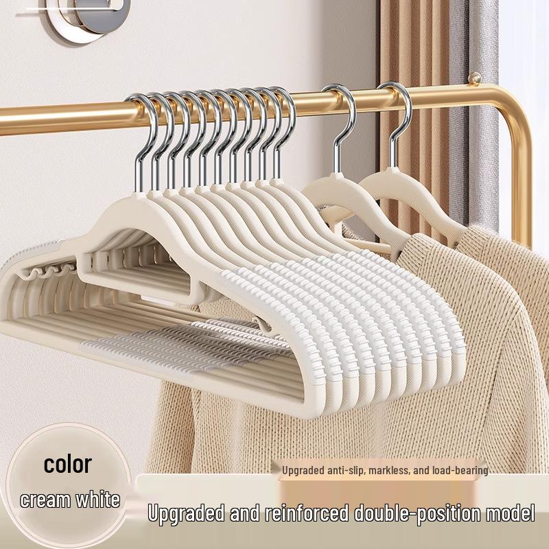 Rutschfester, nicht abfärbender Wäscheständer mit 80 Kleiderbügeln mit kurzem Hals