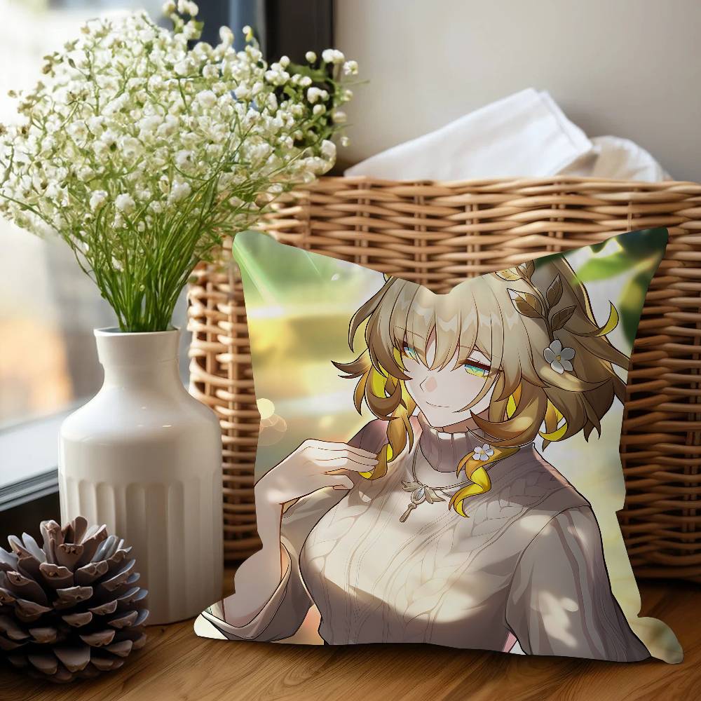 Anime Honkai Star Rail A-AglaeaS Pillow Cushion Cover Pillowcase Living Room Sofa Home Decor Customized