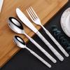 Stainless Steel Cutlery Set Steak Knife Fork and Coffee Spoon Stone Textured Handle High-end Suitable for Restaurants and Hotels