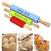 Mattarello in Silicone 23/30/39cm Antiaderente Rullo per Impasto Pasta Farina Manico in Legno Rullo per Pizza Pasta Strumento da Cucina per Pasticceria Cottura