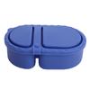Silicone Lunch Box 240ml 2 Compartments Silicone Snack Container Microwave Dishwasher Safe