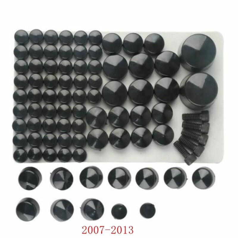 Motorfiets 87 stuks Chroom Zwart ABS Bout Dopjes Deksel Set Voor Harley Softail Twin Cam 1984-2006 2007-2013