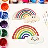 10/30pcs Unfinished Wooden Rainbow and Clouds Shape Craft Pieces Hangings for DIY Painting -for Weddings, Birthday, Home Decor