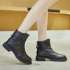 Woman Ankle Boots British Style Casual Comfort Martin Boots Female Back Zipper Chunky Chelsea Boots Footwear