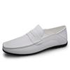 Fashion Summer Man Loafers Wedding Dress White Driving Moccasins Footwear Men Casual Shoes Split Leather Slip On Lightweight Male Shoes