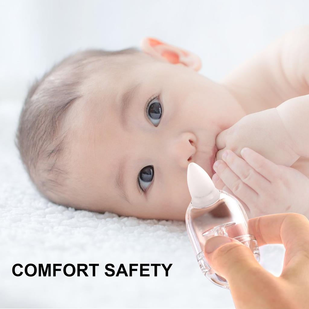 Electric Baby Nasal Aspirator Rechargeable Nose Suction Nose Cleaner with 2 Silicone Tips & Suction