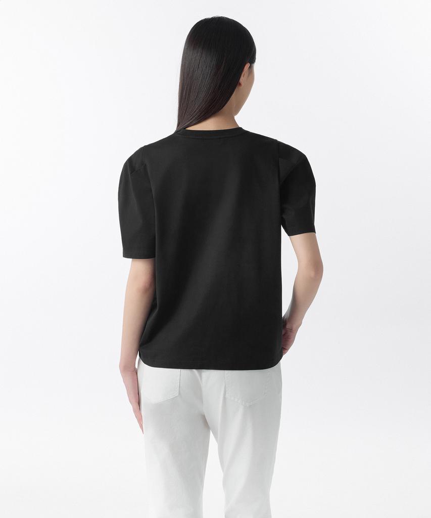 MUSINSA STANDARD WOMAN Women'S Silket Puff Sleeve T-Shirt [Black]