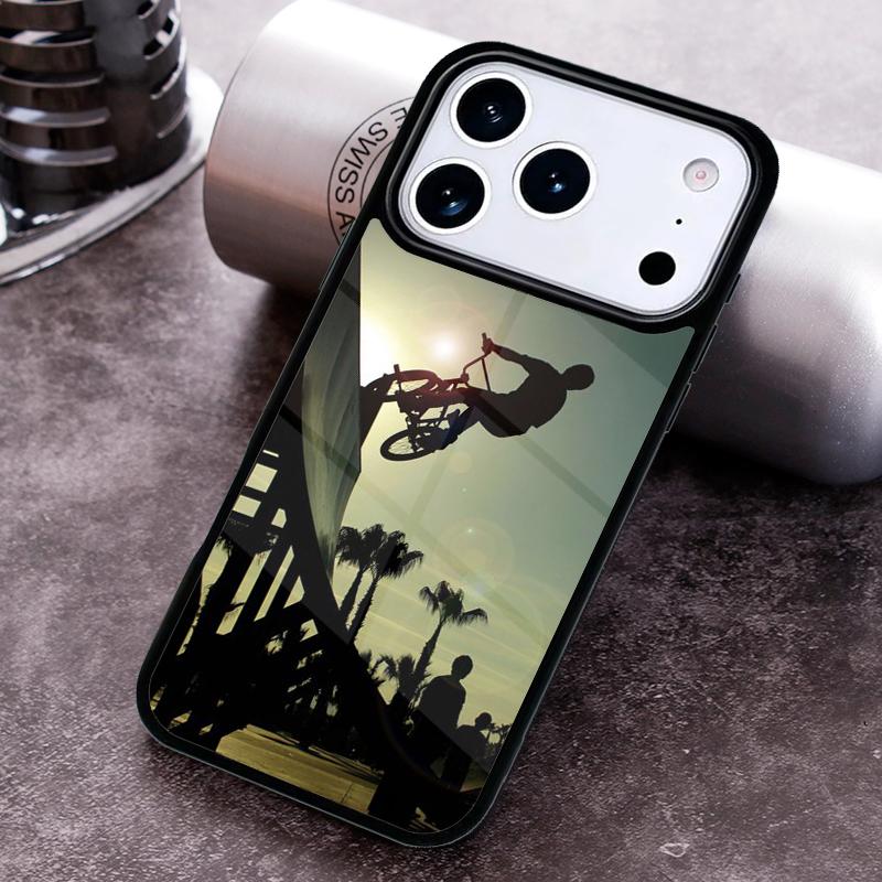 

BMX Bike Extreme Sport Phone Case For iPhone 17 16 15 14 13 12 11 Pro Max Plus 17Air Soft Silicone Cover iPhone 14 Pro