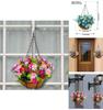 Heimdekoration Künstliche Blume Hängekorb mit Schmetterlingsdesign für Wohnzimmer und Garten