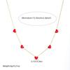 Niche Light Luxury Red Heart Pendant Set: Gold-Plated Stainless Steel Jewelry