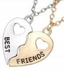 Naszyjnik 2Szt Przyjaźni Best Friends Serca Serce
