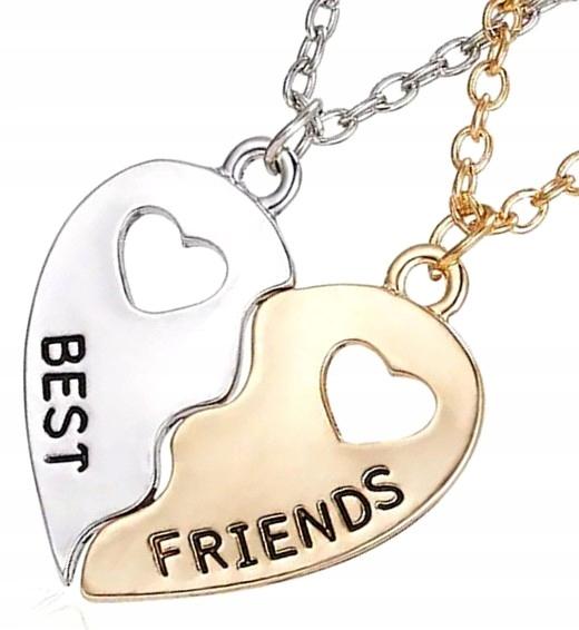 Naszyjnik 2Szt Przyjaźni Best Friends Serca Serce