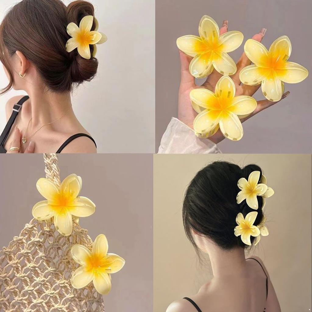 2Pcs Flower Hair Clips for Women Girls Trendy Floral Hair Claw Clips Barrettes Alligator Clips Non Slip Hair Accessories for Women Party Daily Use