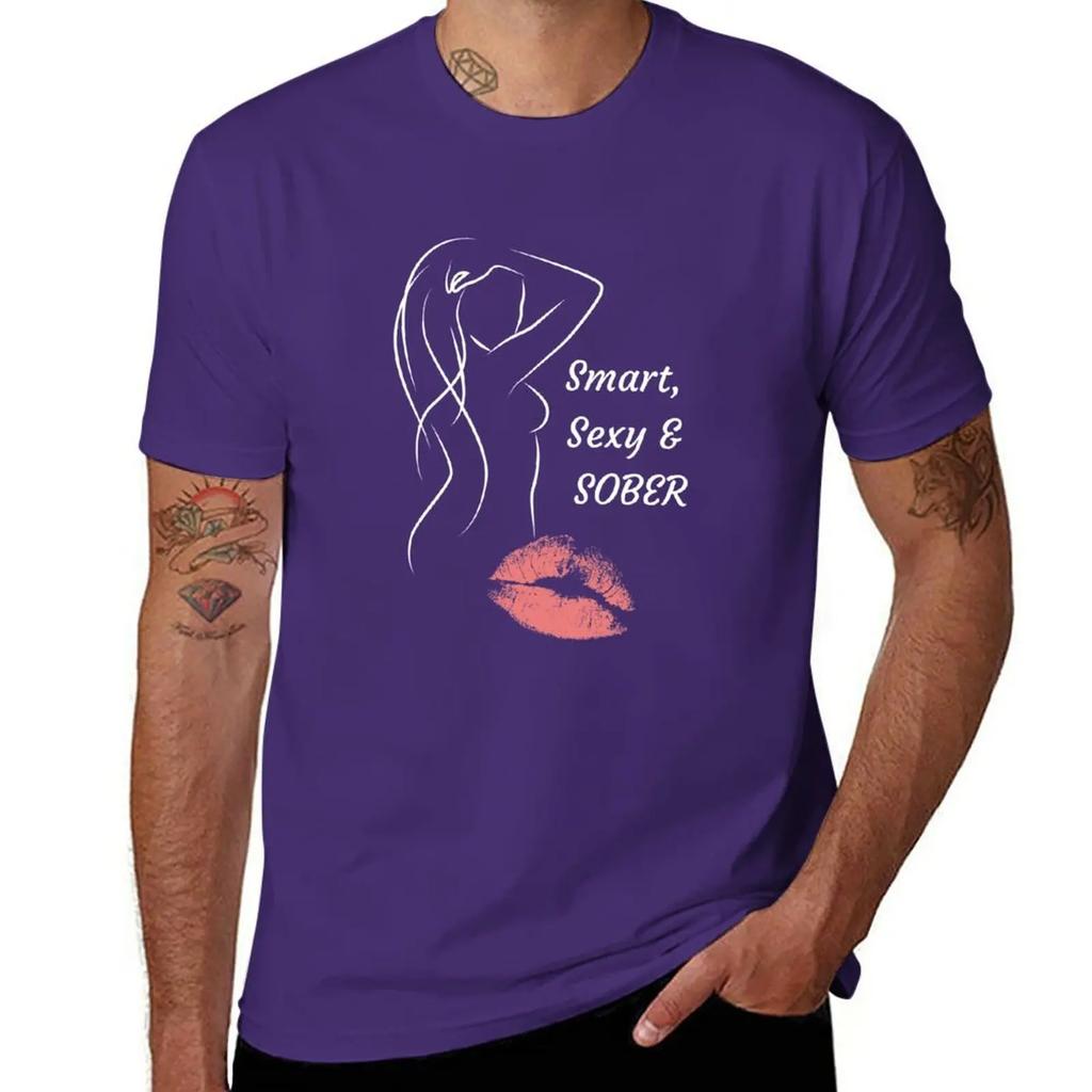 New Sobriety and Recovery Clothing, Smart, Sexy and Sober - Addiction Recovery, Sobriety, 12 Steps, Alcoholics Anonymous T-Shirt