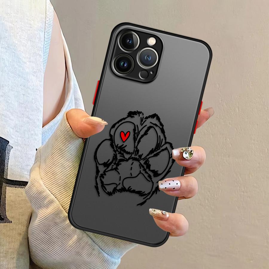 Case for iPhone 17 Pro Max 11 Air XS XR 14 12 16 Plus 7 8 SE 15 13 Mini Funda Back Phone Cover Cute Pet Paw Prints