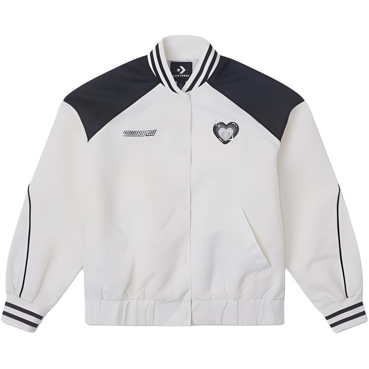 

New Converse Jackets Coats Women s White 10026907-A01 L