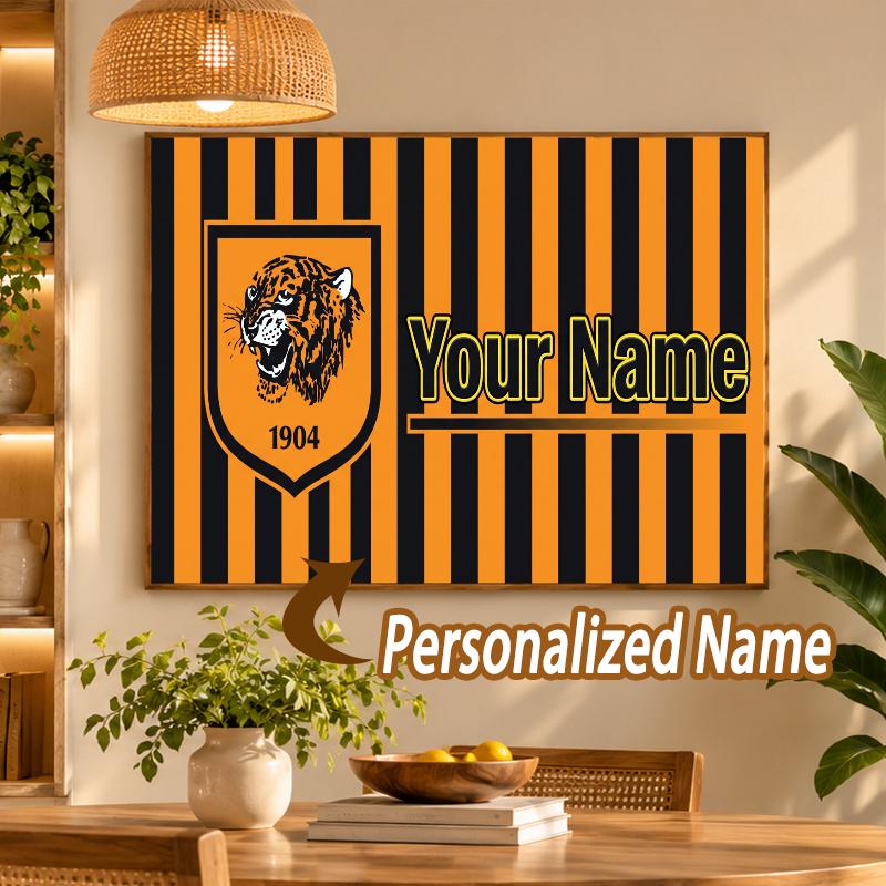 Custom Name Hull City 5D Diamond Painting Personalized Full Drill Diamond Art Kit Gift
