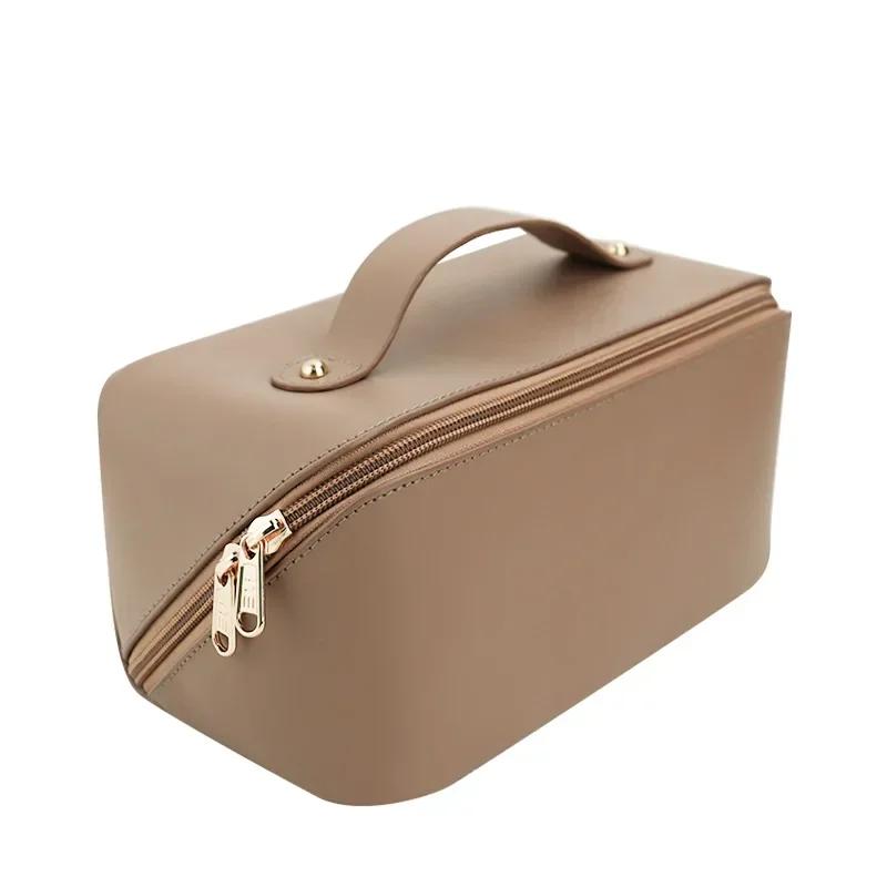 Women PU Cosmetic Bag Multifunctional Waterproof Large-capacity Tote Toiletry Storage Bag Wash Makeup Organizer Pouch