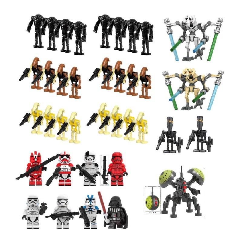 Star Wars Kampfdroide Bausteine Spielzeugfiguren Set für Jungen, DIY Montage Puzzle Steine Bausatz, Beutel mit Mehreren Stilen