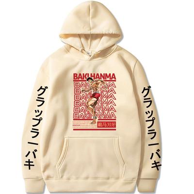 Hanma Baki Hoodies Women Men Long Sleeve Hooded Sweatshirts Unisex Cool Casual Streetwear Y2K Street Fashion Clothing