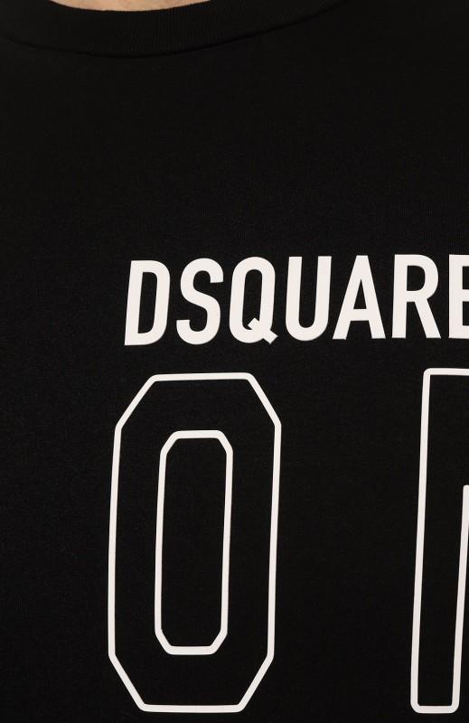 Značkové tričko DSQUARED2 icon nero -45% - Velikost: XL