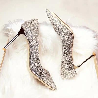 Scarpe da sposa principali scarpe estive da donna scarpe da sposa Xiuhe abito da sposa doppio uso scarpe di cristallo 2025 nuovi tacchi alti tacchi sottili non stancano