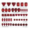 Factory Hot Sale Rhinestones Popular Colors Mix Shapes Sew On Rhinestones Claw Glass Rhinestones for Wedding Dress
