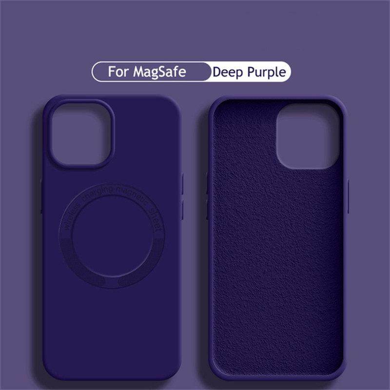 Mode Magnetische Für MagSafe Drahtlose Aufladen Flüssigkeit Silikon Telefon Fall Für iPhone 14 12 11 13 Pro Max Platz Stoßfest abdeckung