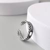 S925 Silver Ring Women's Fashionable Thai Silver Multi-layer Diamond Ring Personalized Twist Wide Face Exaggerated Index Finger Ring