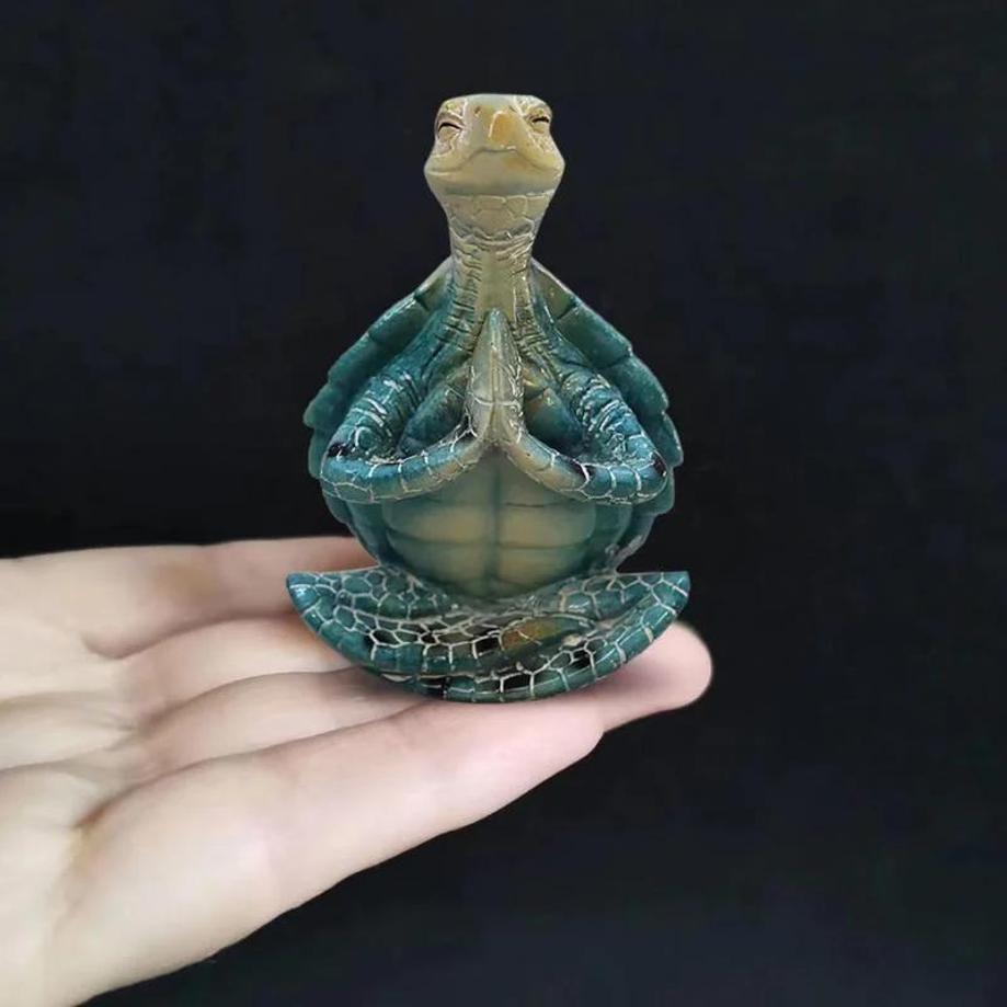 Sea Turtle Figurine Peacefulness Meditating Sea Turtle Statue Decorations For Buddha Zen Yoga Frog Garden Statue Ornament For