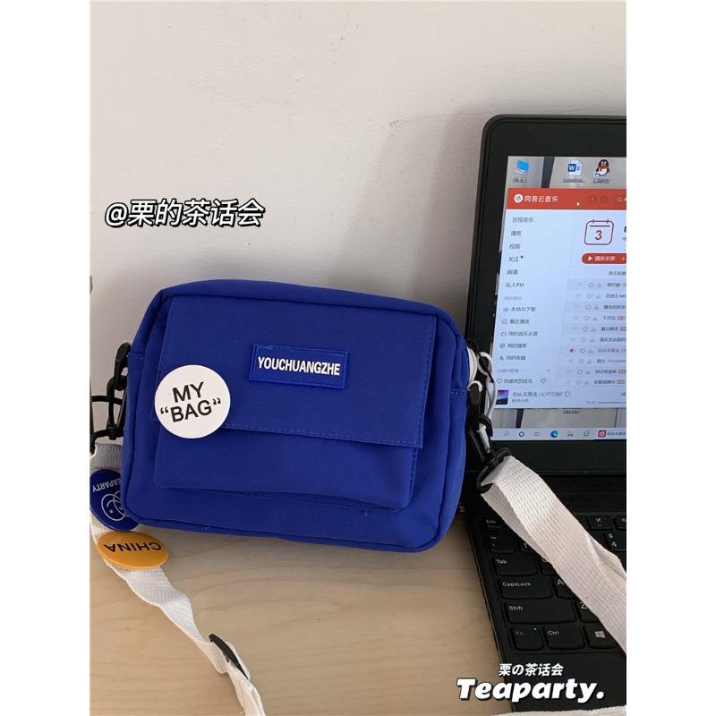 Street Shooting Simple and Versatile Messenger Bag Female, Leisure Sports Neutral Small Bag Male Student Mobile Phone Bag Tide