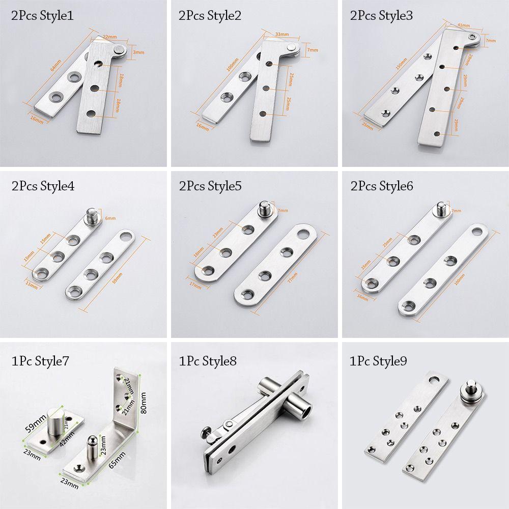 Stainless Steel Door Pivot Hinge 64mm-150mm 360 Degree Rotation Location Shaft Up and Down Heavy Duty