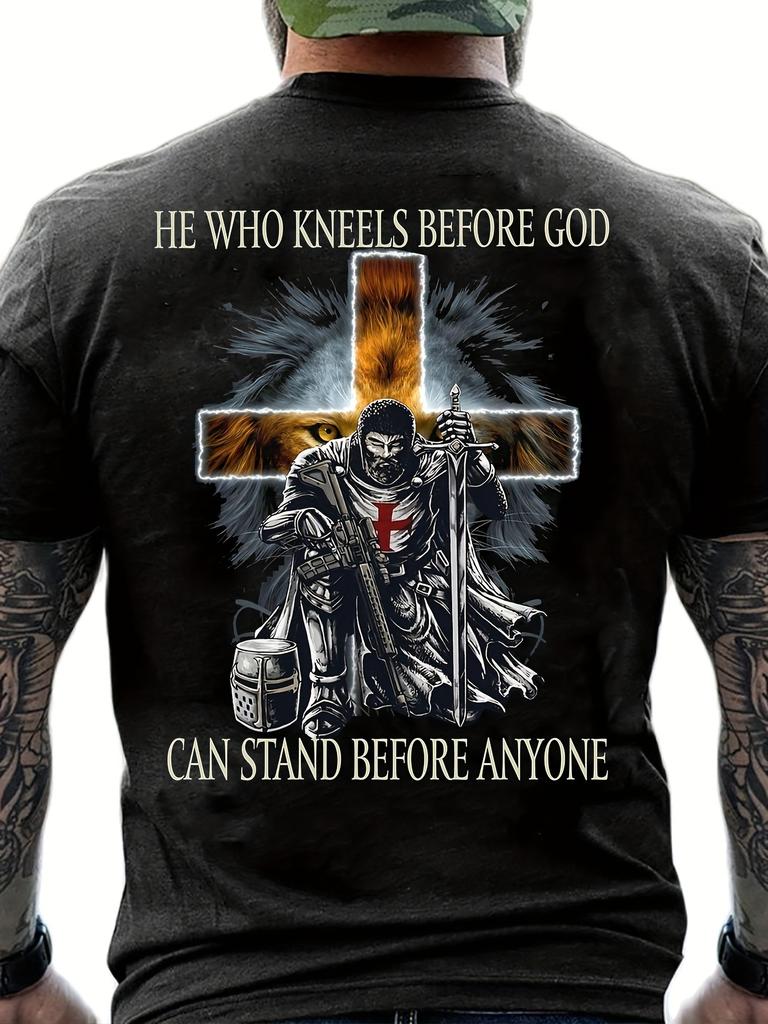 Men's Until I Said Amen Print Tee Casual Short Sleeve Spring Summer Fall Gift T-Shirt
