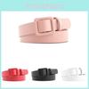 Stylish Women's No Hole Square Buckle Belt Versatile Fashionable Casual Waistband