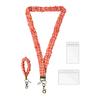 Retractable Elastic Lanyard Set Stretchy Scrunchie Style Neck Lanyards with 2 Waterproof ID Card Holders Key Decoration