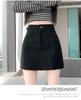 Plus-size Coffee Deer Suede High Waist A-line Mini Skirt for Women - Spring/Autumn, Anti-exposure, Slimming, Hip-hugging Fit