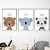 Cute Cartoon Animal Bear Panda Wall Art Canvas Painting Nursery Posters And Prints Wall Pictures Baby Kids Room Décor No Frame