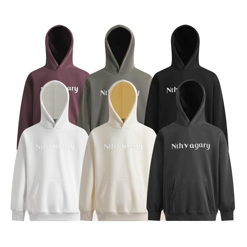 Unisex Oversized Hooded Sweatshirt With Letter Print Casual Streetwear Pullover Fall