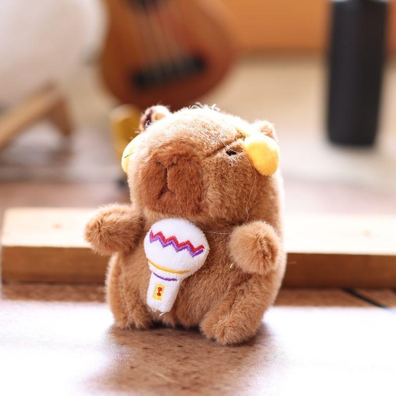 Cute Capybara Plush Toy Pendant With Pp Cotton Filling For Bag Decor And Gifts