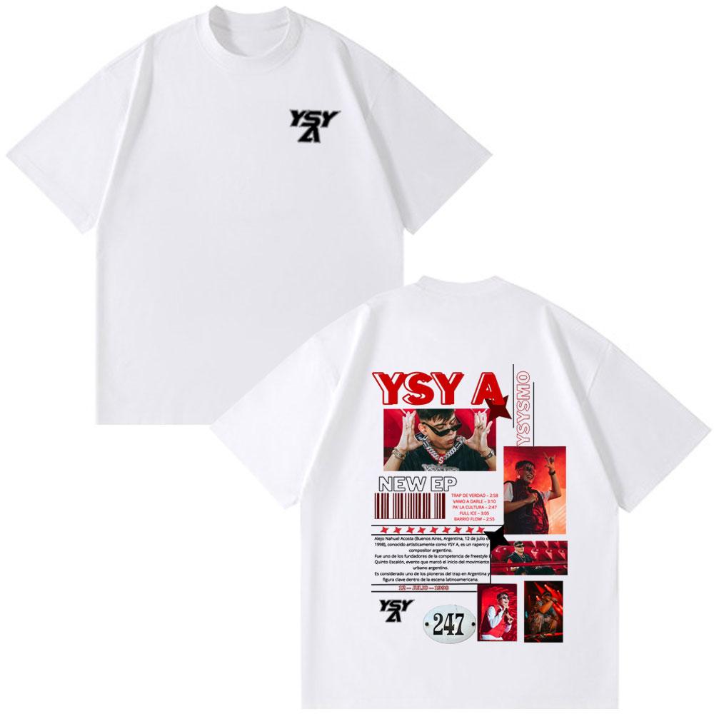 Rapper YSY A Tour Album 2026 Merch Funny Style T-shirts Unisex Women Clothing Hip Hop TShirt Summer Casual Cotton Oversized T-shirt