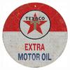 High Definition Metal Tin Sign Set Vintage Gasoline and Motor Oil Brand Themed Round Wall Art Decor for Gas Station Garage and M