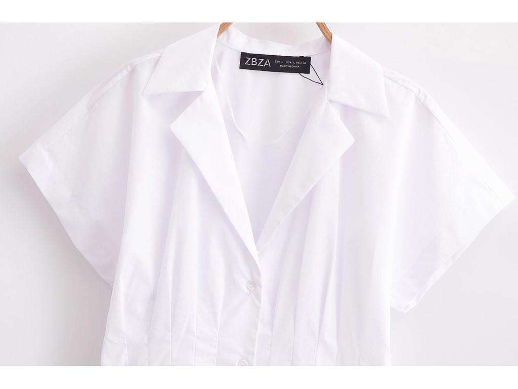 Spring 2025 Women's European & American Style Slim V-Neck Casual Shirt