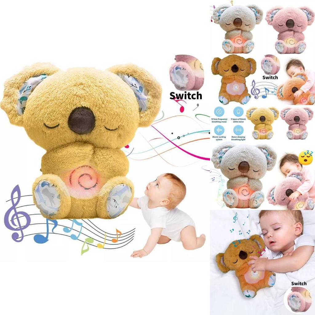 Adorable Pink Koala Sleep Aid Plush Toy With Soothing Music For Babies