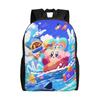 K-Kirbys Laptop-Rucksack Damen Herren Mode Buchtasche für College Schule Studenten Cartoon Tasche