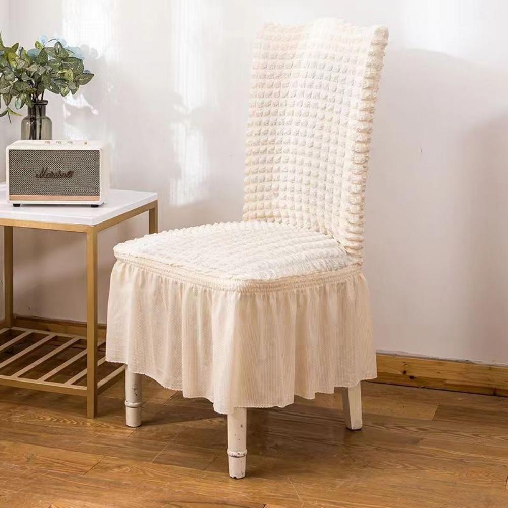 Elastic Bubble Grid Chair Seat Covers Universal Stretchable Dining Chair Covers All Season