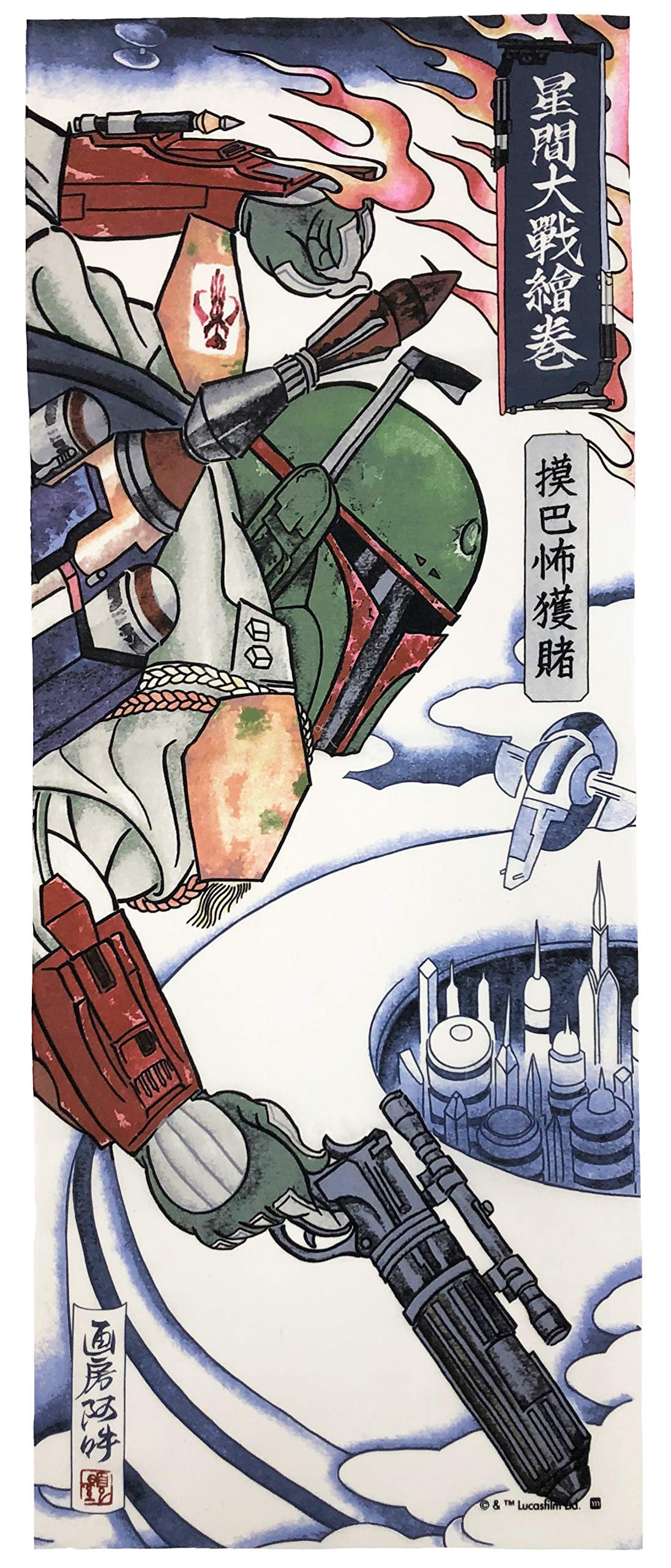 

Марушин Тэнугуи Звездные войны Боба Фетт Хлопок Сделано в Японии 2535030000 (Тенугуи) Стиль укиё-э/Боба